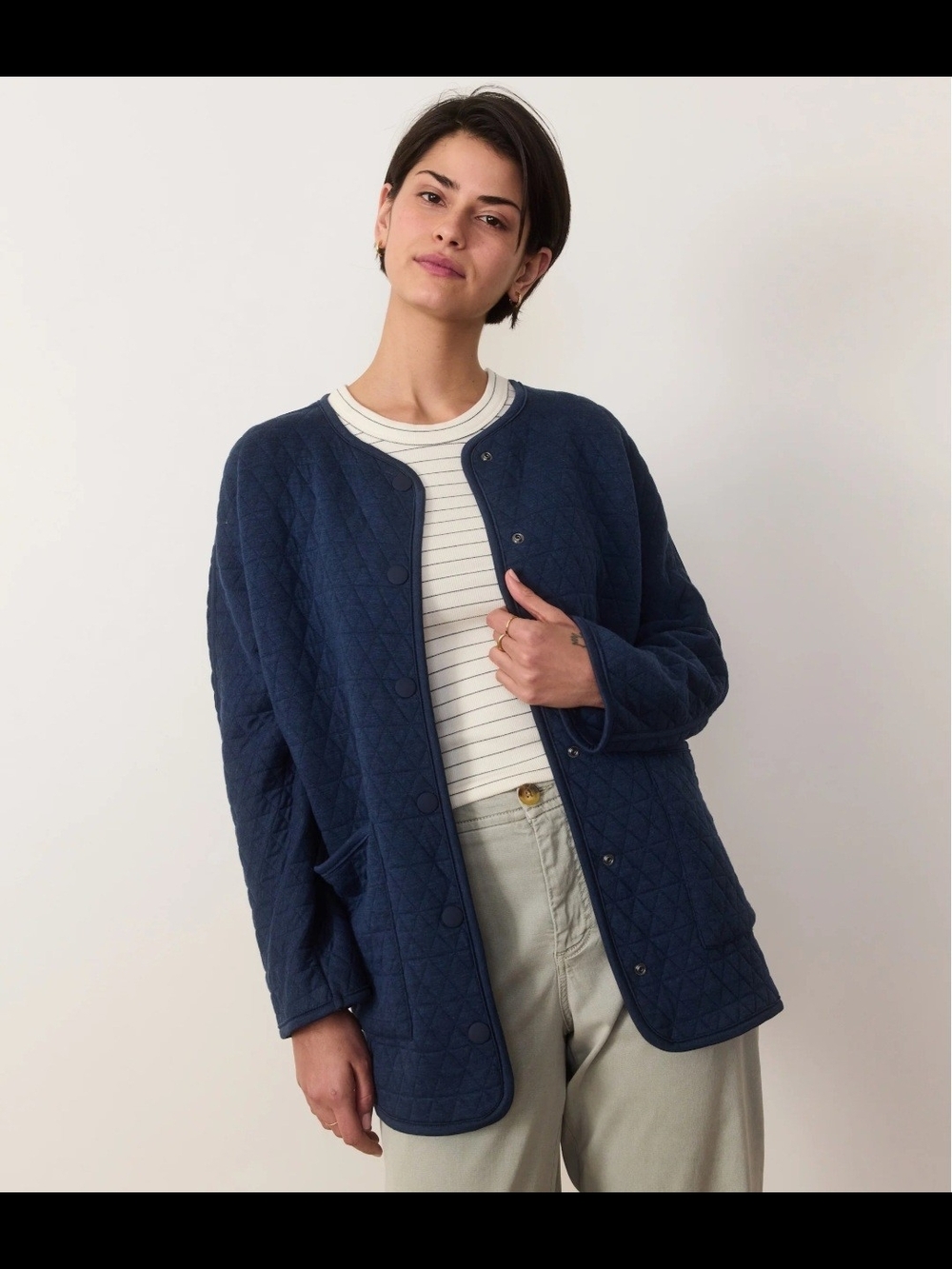 Marine Layer Corbet Quilted Liner Jacket Navy Size Small